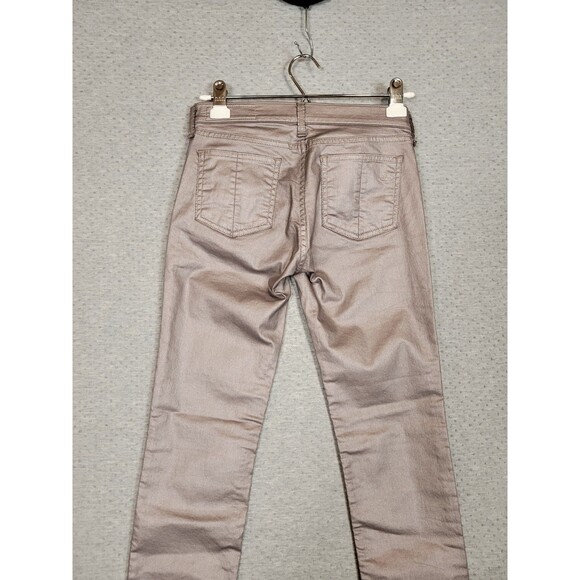Rag & Bone Rose Metallic Coated Stretch Legging Skinny Jeans Tag 27 Fits 28x27 - Picture 5 of 16